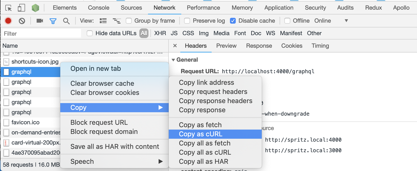 graphql_chrome_tools